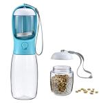 Cibaabo Dog Water Bottle with Food Container, Travel Puppy Water Bowl, Portable Pet Dispenser, Dog Stuff Accessories Items, Puppy Essentials Necessities for Yorkie Chihuahua Cat Walking and Hiking