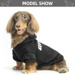 BINGPET Security Dog Hoodies Dachshund Sweater Cold Weather Dog Coats Soft Brushed Fleece Pet Clothes Hooded Sweatshirt for Dog Cat
