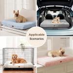 Orthopedic Dog Bed for Extra Large Dog, Waterproof Pet Bed for Crate,Non-Slip Bottom and Egg-Crate Foam with Removable Washable Cover Crate Bed,Cream,41"x27"x4"