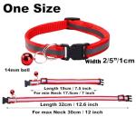 Black XXS Dog Collar with Bell Leash Set, Reflective Cat Collars Puppy Collar Nylon Soft Adjustable for XS Extra Small Tiny Boy Girl Pets Female Male Kitten Yorkie Teacup Chihuahua XSmall
