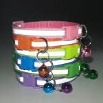 Black XXS Dog Collar with Bell Leash Set, Reflective Cat Collars Puppy Collar Nylon Soft Adjustable for XS Extra Small Tiny Boy Girl Pets Female Male Kitten Yorkie Teacup Chihuahua XSmall