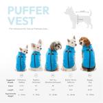 Gooby Puffer Vest Dog Jacket - Purple, X-Small - Ultra Thin Windbreaker with Dual D Ring Leash - Water Resistant Small Dog Sweater Coat