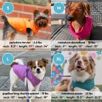 Gooby Puffer Vest Dog Jacket - Purple, X-Small - Ultra Thin Windbreaker with Dual D Ring Leash - Water Resistant Small Dog Sweater Coat