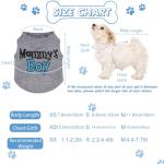 Sadnyy 6 Pack Winter Dog Shirt Boy Pet Clothes Doggy Tee Tank Top Kitten Shirts with Letters for Small Medium Dogs Cats Soft Cozy Chihuahua Vest Apparel for Dog Cat Puppy(Small)