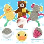 LECHONG 5Pcs Squeaky Dog Toys, Large Crinkle Dog Toys for Large Medium and Small Dogs, Puppy Toys to Keep Them Busy Great Value Dog Toy Bundle