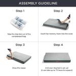 Bedsure Memory Foam Dog Bed for Small Dogs - Orthopedic Pet Beds for Crate with Removable Washable Cover and Nonskid Bottom - Plush Flannel Fleece Top Pet Mat, Grey