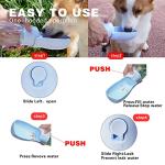 AVELORA Foldable Dog Water Bottle, Portable Water Dispenser for Cat, Rabbit, Puppy and Small Animals, the Perfect Dog Gifts and Dishwasher Safe Pet Accessories for Walking, Hiking, Travel