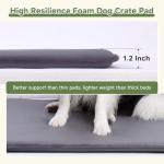 WAYIMPRESS Dog Crate Pad, Double-Sided Waterproof Crate Mat Bed, Outdoor Kennel Mat Pet Sleeping for Medium Large Dogs, Waterproof, Wipeable, Anti-Slip, Kennel Pads 35 x 22 Inch, Dark Gray
