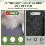 WAYIMPRESS Dog Crate Pad, Double-Sided Waterproof Crate Mat Bed, Outdoor Kennel Mat Pet Sleeping for Medium Large Dogs, Waterproof, Wipeable, Anti-Slip, Kennel Pads 35 x 22 Inch, Dark Gray