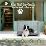 WAYIMPRESS Dog Crate Pad, Double-Sided Waterproof Crate Mat Bed, Outdoor Kennel Mat Pet Sleeping for Medium Large Dogs, Waterproof, Wipeable, Anti-Slip, Kennel Pads 35 x 22 Inch, Dark Gray