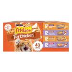 Purina Friskies TurChicken Turkey and Chicken Wet Cat Food Variety Pack with Meaty Bits, Prime Filets, and Extra Gravy, 48 ct.