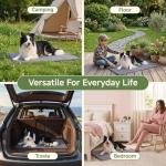 WAYIMPRESS Dog Crate Pad, Double-Sided Waterproof Crate Mat Bed, Outdoor Kennel Mat Pet Sleeping for Medium Large Dogs, Waterproof, Wipeable, Anti-Slip, Kennel Pads 35 x 22 Inch, Dark Gray