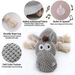 Sedioso Dog Toy, Large Dog Squeaky Toys, Stuffed Animal Dog Plush Toy for Puppy, Small, Middle, Large Dogs (Donkey(Grey))