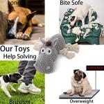 Sedioso Dog Toy, Large Dog Squeaky Toys, Stuffed Animal Dog Plush Toy for Puppy, Small, Middle, Large Dogs (Donkey(Grey))