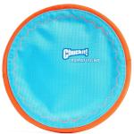 Chuckit! Paraflight Flying Disc Dog Toy - Water Floating Flyer - Durable Nylon Construction with Soft Rubber Edges - For Medium and Large Dogs - Size Large - 9.75" L x 9.75" W - Pack of 1