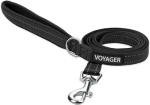 Best Pet Supplies Voyager Reflective Dog Leash or Collar with Neoprene Handle, for Small, Medium, and Large Breed Puppies, Cute and Heavy Duty for Walking, Running and Training - Black (Leash), M