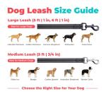Best Pet Supplies Voyager Reflective Dog Leash or Collar with Neoprene Handle, for Small, Medium, and Large Breed Puppies, Cute and Heavy Duty for Walking, Running and Training - Black (Leash), M