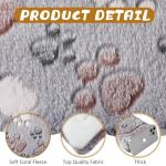 Tuanse 4 Pack Ultra Soft Dog Cat Bed Mat Small Animal Guinea Pig Bed with Cute Print Reversible Fleece Dog Crate Kennel Pad Cozy Washable Thickened Hamster Pet Beds Mat(13 x 10 Inches,Light Gray)