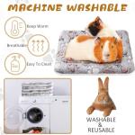 Tuanse 4 Pack Ultra Soft Dog Cat Bed Mat Small Animal Guinea Pig Bed with Cute Print Reversible Fleece Dog Crate Kennel Pad Cozy Washable Thickened Hamster Pet Beds Mat(13 x 10 Inches,Light Gray)