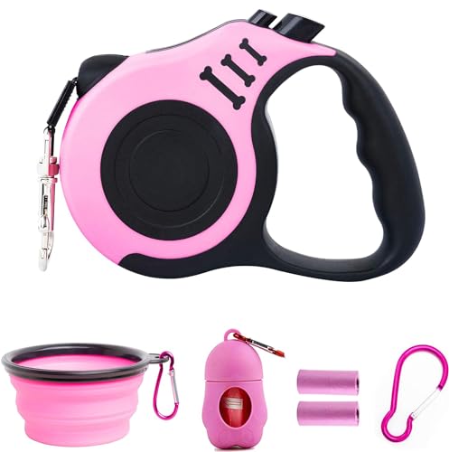 PETIMP 16FT Retractable Dog Leash with Bowl