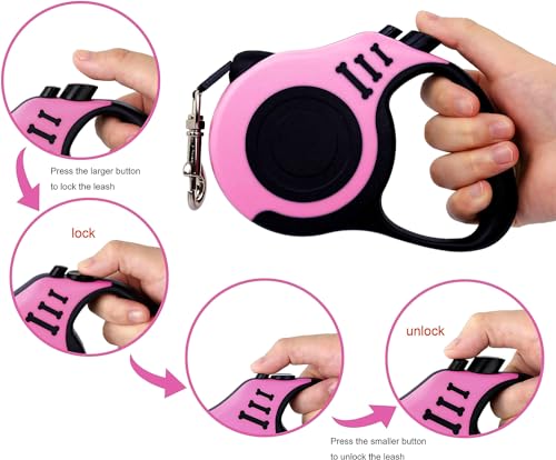 PETIMP 16FT Retractable Dog Leash with Bowl