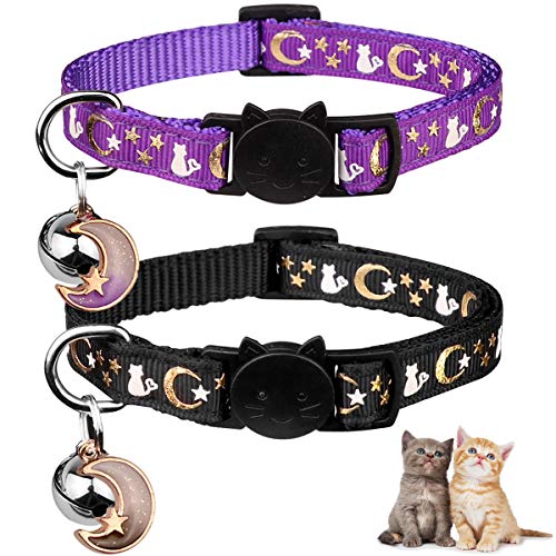 Cute Adjustable Glow-in-the-Dark Cat Collars (2PCS)