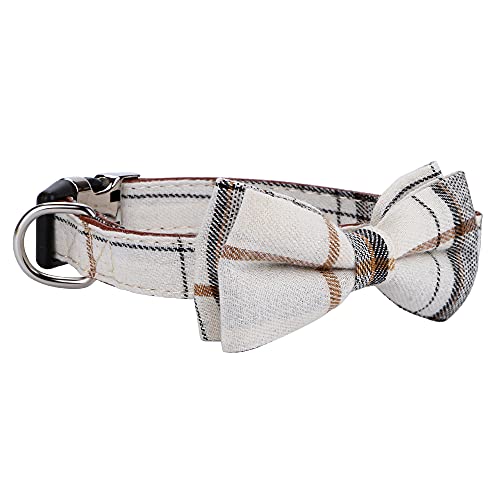Soft & Comfy Bowtie Dog Collar - Beige