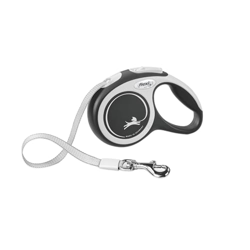 Comfort Retractable Dog Leash, 26 ft, Grey/Black