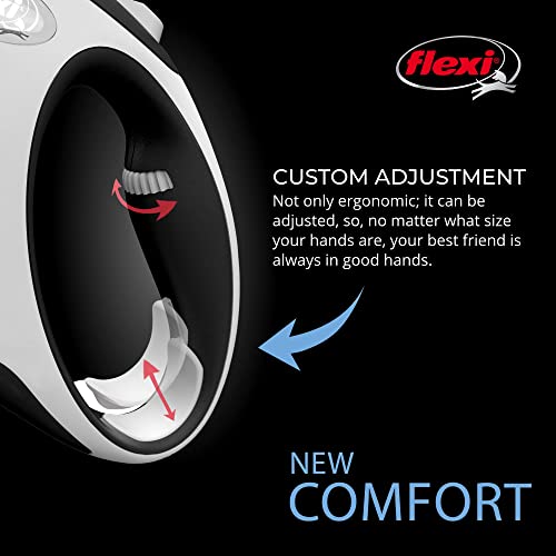 Comfort Retractable Dog Leash, 26 ft, Grey/Black