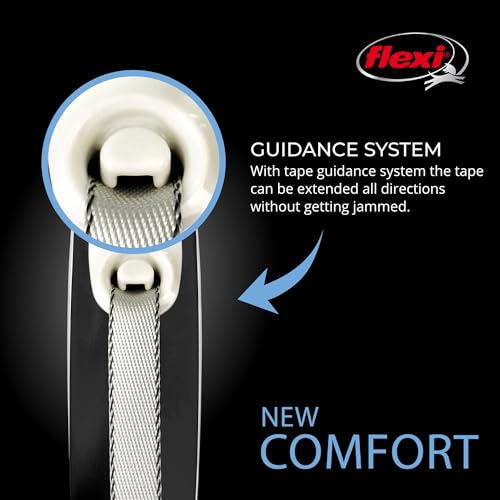 Comfort Retractable Dog Leash, 26 ft, Grey/Black