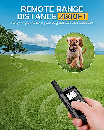 Remote Dog Training Shock Collar - 2600FT Range