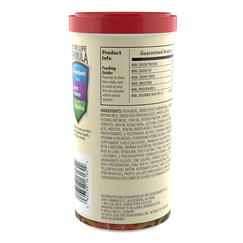 TetraColor Tropical Fish Food Flakes, 7.06 oz