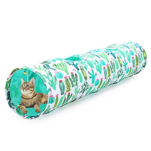 LUCKITTY Cat Tunnel Toy with Plush Ball