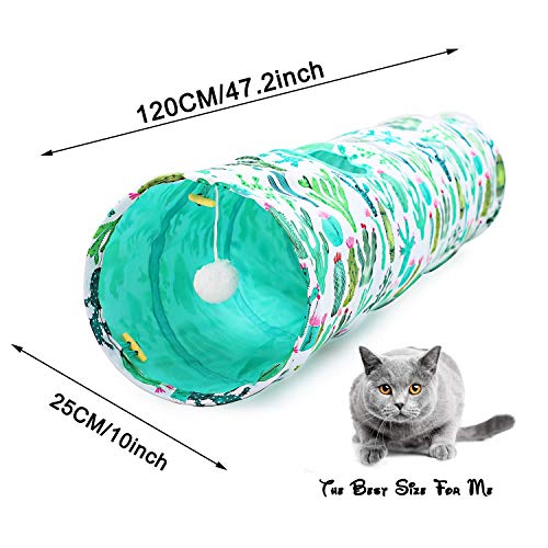 LUCKITTY Cat Tunnel Toy with Plush Ball