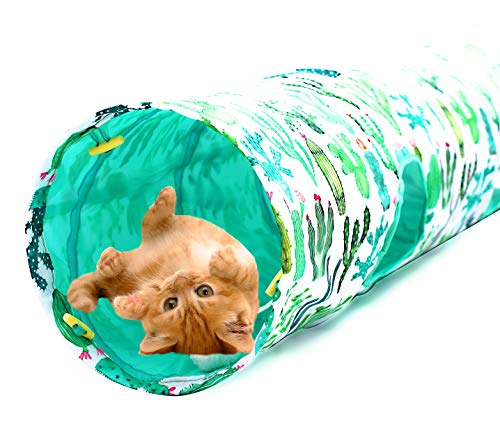 LUCKITTY Cat Tunnel Toy with Plush Ball