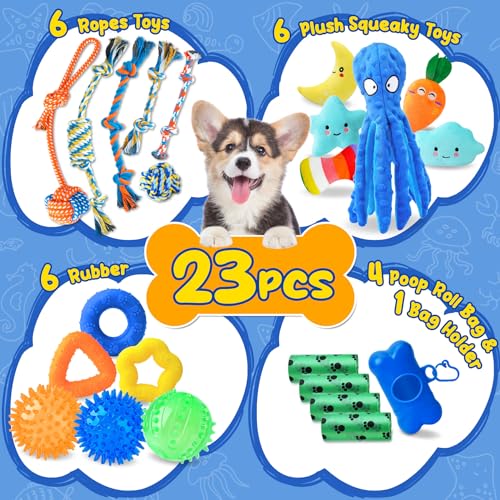23-Pack Interactive Puppy Toys and Chew Toys