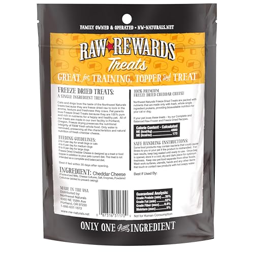 Raw Rewards Freeze-Dried Cheddar Cheese Treats for Pets
