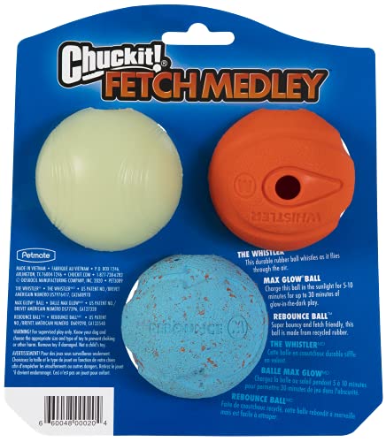 Chuckit Fetch Medley Medium Dog Ball Pack