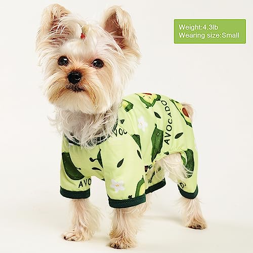Cute Avocado Dog Pajamas for Small Breeds