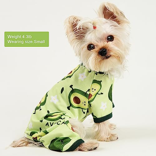 Cute Avocado Dog Pajamas for Small Breeds