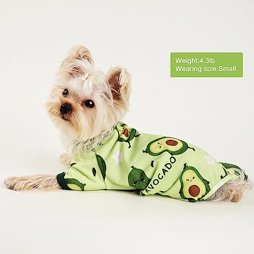 Cute Avocado Dog Pajamas for Small Breeds