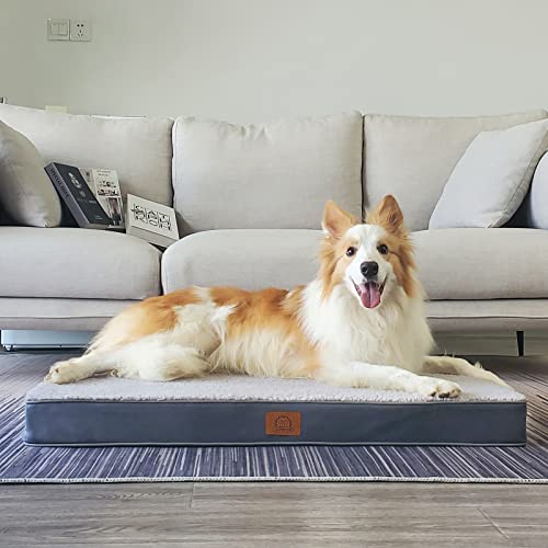 Extra Large Waterproof Orthopedic Dog Bed, Grey