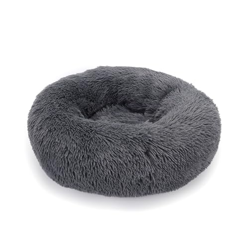 Cozy Round Cat and Small Dog Bed - Grey