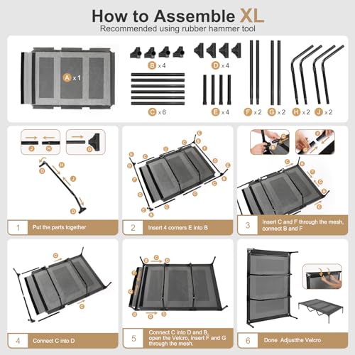 Elevated Waterproof Dog Bed for Extra Large Dogs