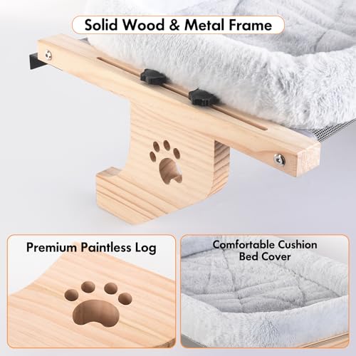 Sturdy Cat Hammock Window Perch with Cushion