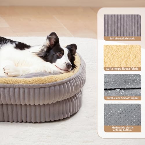 Orthopedic Dog Bed with Washable Cover & Non-Slip