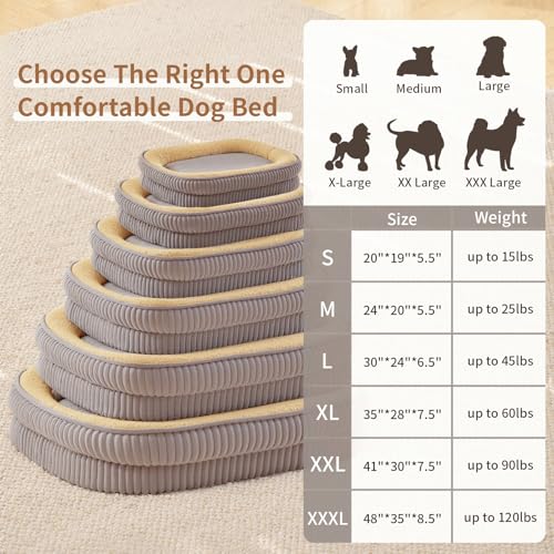 Orthopedic Dog Bed with Washable Cover & Non-Slip