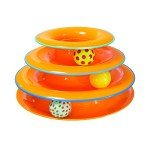 Interactive 3-Tier Cat Toy with Spinning Balls