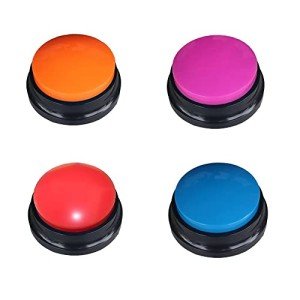 Set of 4 Colorful Dog Voice Buttons