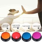 Set of 4 Colorful Dog Voice Buttons